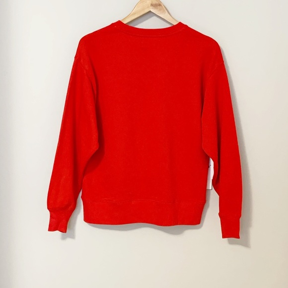 TNA Red Oversized crew Sweatshirt-SZ 1 - Picture 4 of 7